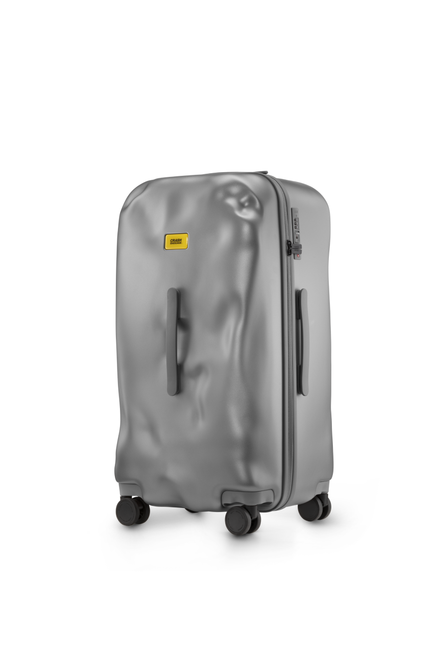 ICON TRUNK - Metal Raw Steel Medium | Crash Baggage